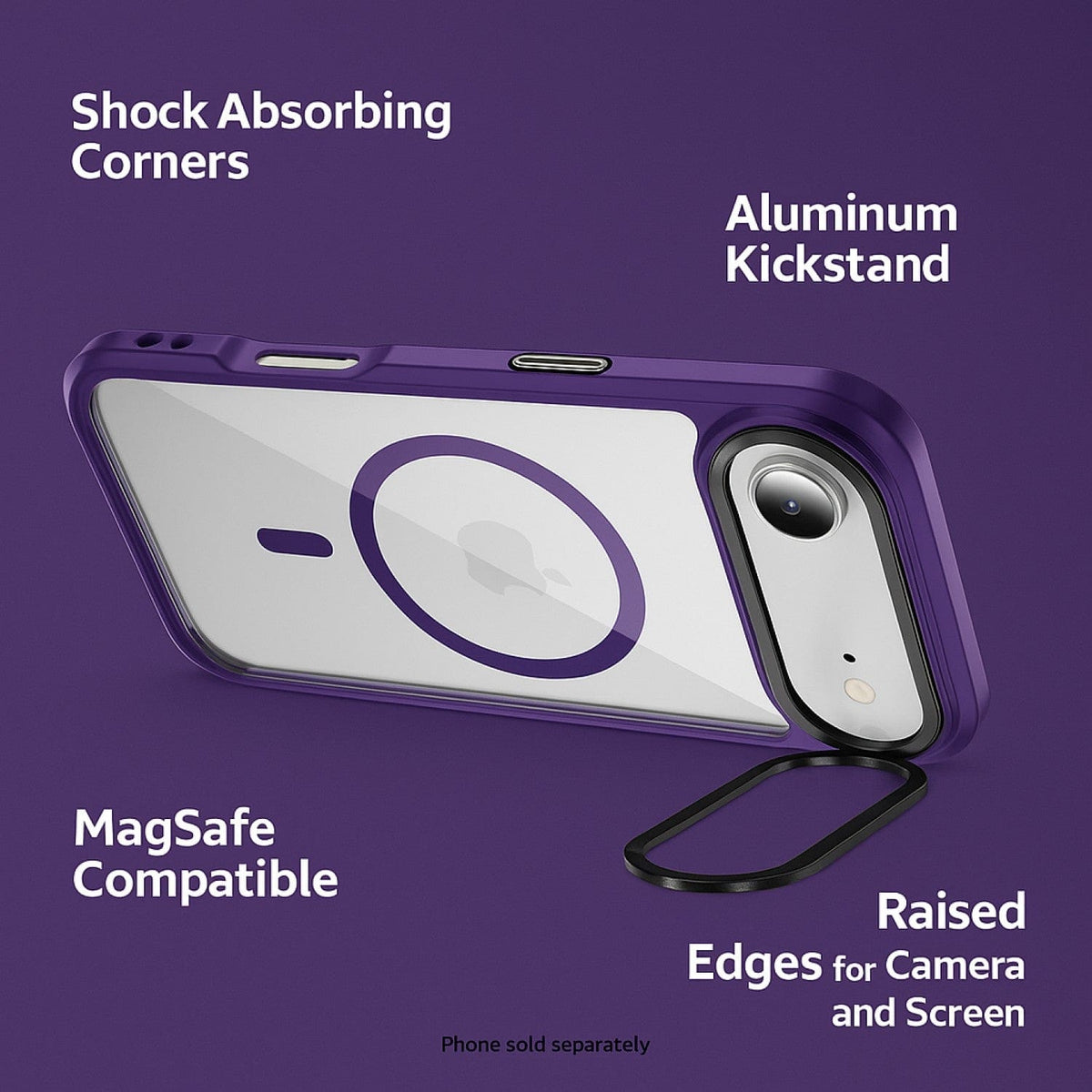 iPhone Air Clear Back Case - Durable, Kickstand, MagSafe | Raider ArmorPro Series