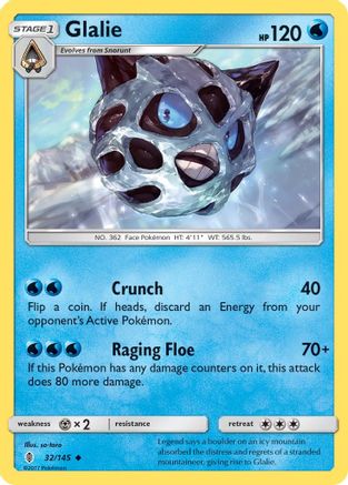Glalie 032/145 - SM  Guardians Rising Reverse Holofoil