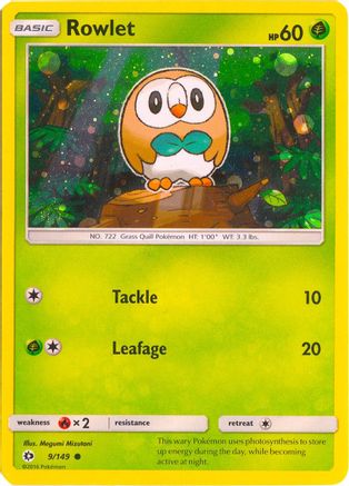 Rowlet 009/149 - Miscellaneous Cards & Products - Holofoil