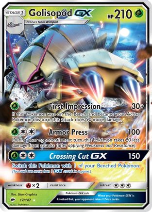 Golisopod GX 017/147 - SM  Burning Shadows Holofoil