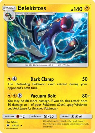 Eelektross 046/147 - SM  Burning Shadows Reverse Holofoil