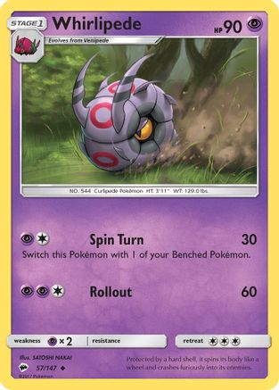 Whirlipede 057/147 - SM  Burning Shadows