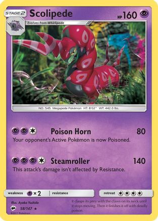 Scolipede 058/147 - SM  Burning Shadows