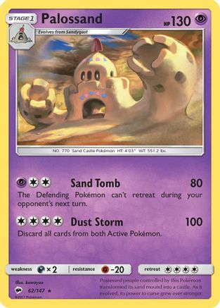 Palossand 062/147 - SM  Burning Shadows Reverse Holofoil