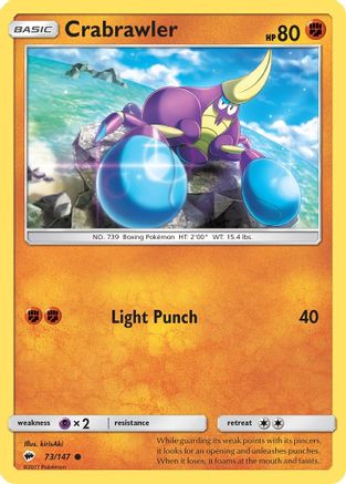 Crabrawler 073/147 - SM  Burning Shadows Reverse Holofoil