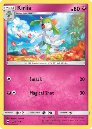 Kirlia 092/147 - SM  Burning Shadows
