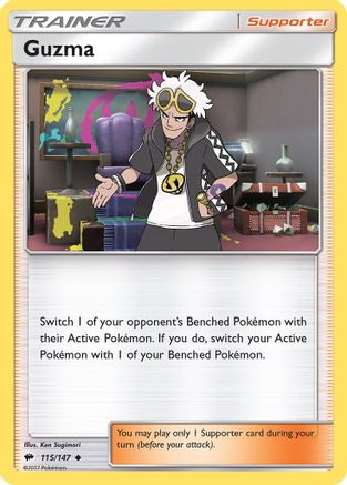 Guzma 115/147 - SM  Burning Shadows Reverse Holofoil