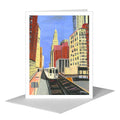 Passing through the Loop, Chicago, Greeting Card (#7368A)