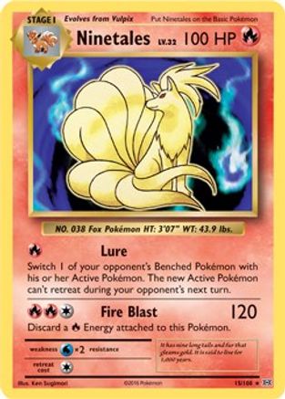 Ninetales (XY Evolutions) (Non-Holo) 015/108 - Deck Exclusives