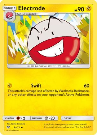 Electrode 031/73 - Shining Legends Reverse Holofoil