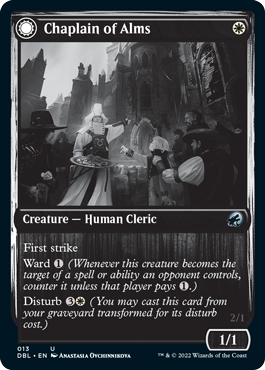 Chaplain of Alms // Chapel Shieldgeist (DBL-013) - Innistrad: Double Feature: (Double Faced Transform)
