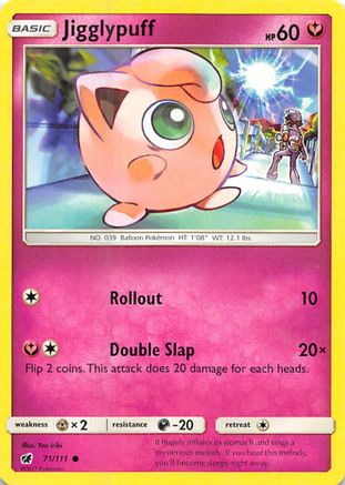 Jigglypuff 071/111 - SM  Crimson Invasion Reverse Holofoil