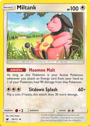 Miltank 078/111 - SM  Crimson Invasion Reverse Holofoil