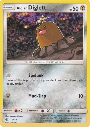 Alolan Diglett 009/12 - McDonalds Promos 2017 Holofoil