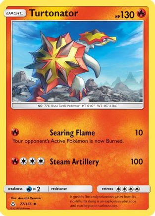 Turtonator 027/156 - SM  Ultra Prism Reverse Holofoil
