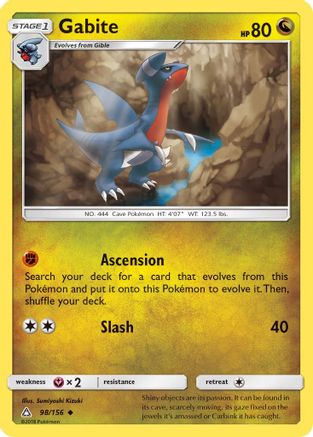 Gabite 098/156 - SM  Ultra Prism Reverse Holofoil
