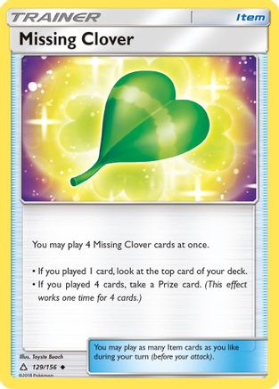 Missing Clover 129/156 - SM  Ultra Prism