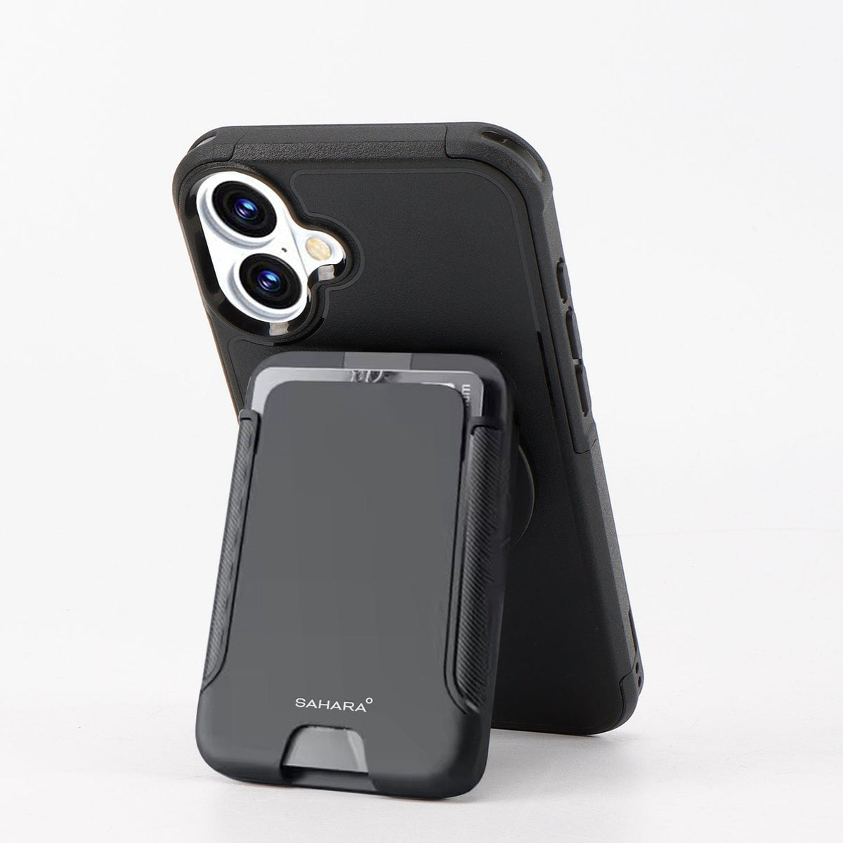 iPhone 16 Plus Rugged Wallet Case with Kickstand - MagSafe, Card Holder | Raider Series