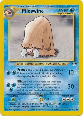 Piloswine 044/111 - Neo Genesis Unlimited