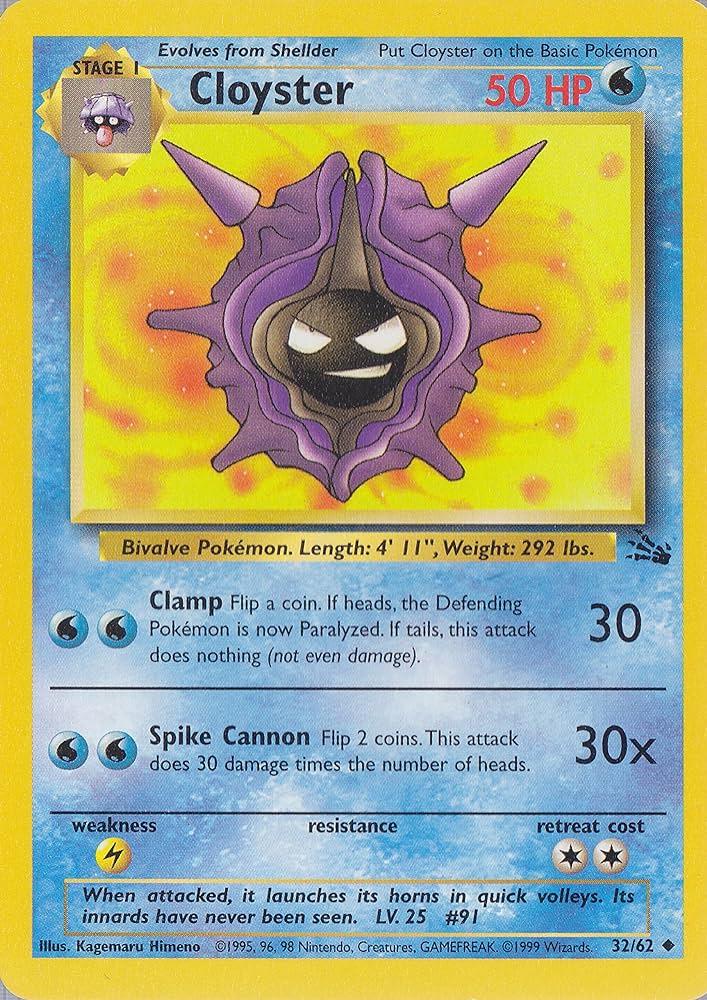 Cloyster 032/62 - Fossil Unlimited