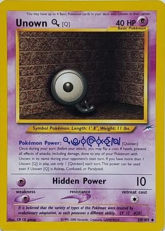 Unown [Q] 059/105 - Neo Destiny Unlimited