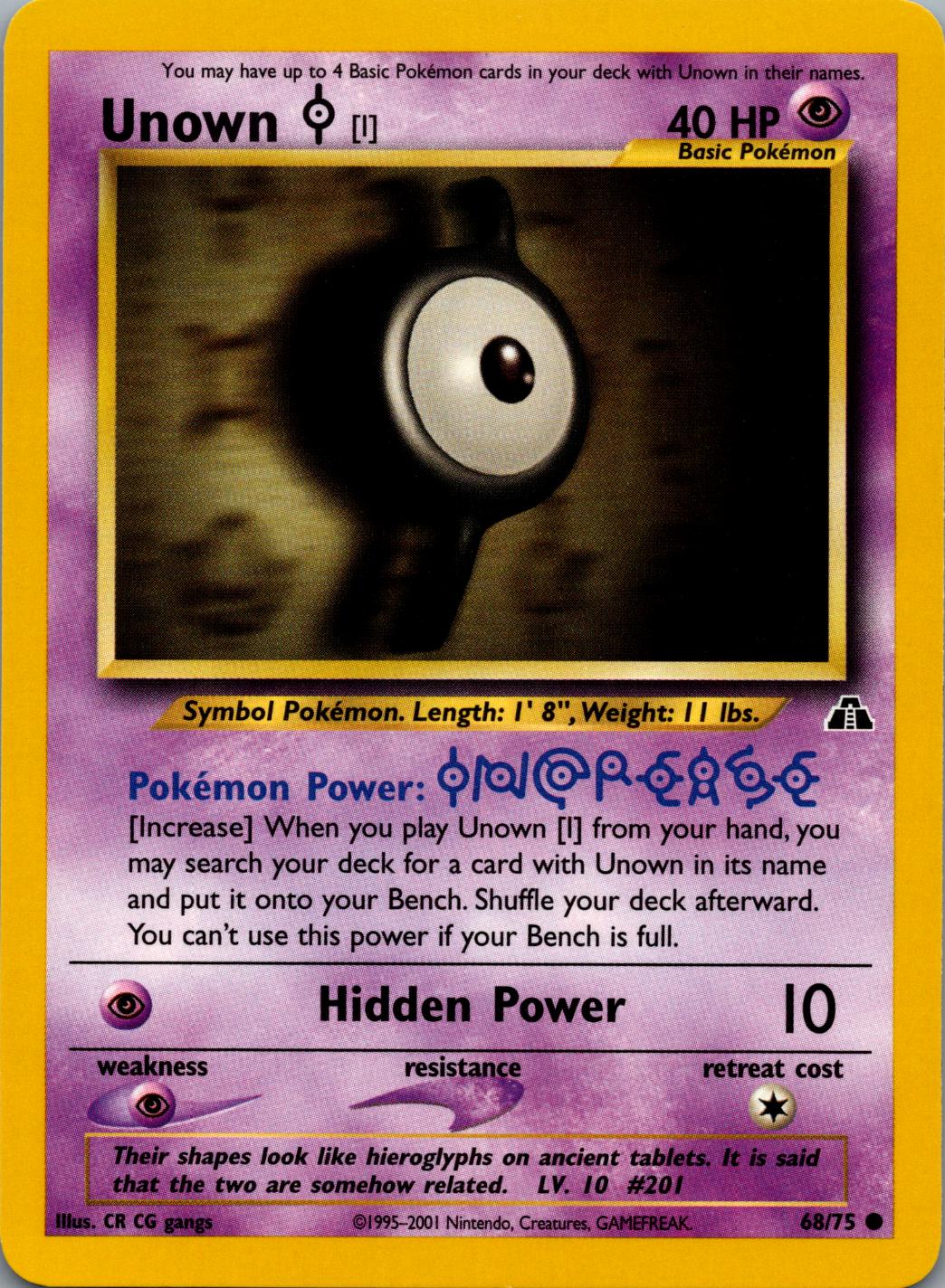 Unown [I] 068/75 - Neo Discovery Unlimited