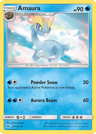 Amaura 027/131 - SM  Forbidden Light Reverse Holofoil
