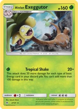 Alolan Exeggutor (SM Forbidden Light) 002/131 - Deck Exclusives Holofoil