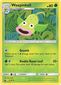 Weepinbell 002/168 - SM  Celestial Storm Reverse Holofoil