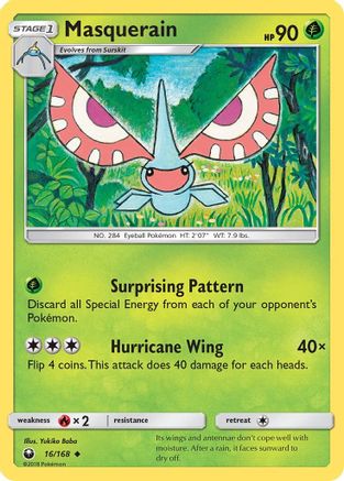 Masquerain 016/168 - SM  Celestial Storm
