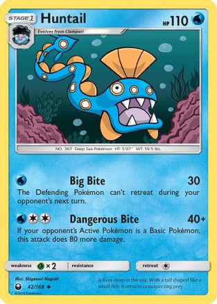 Huntail 042/168 - SM  Celestial Storm Reverse Holofoil