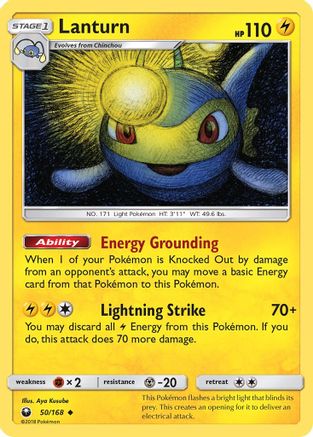 Lanturn 050/168 - SM  Celestial Storm Reverse Holofoil