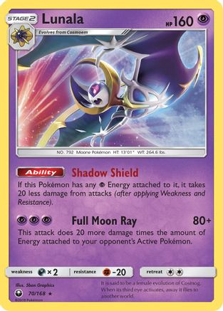 Lunala 070/168 - SM  Celestial Storm Holofoil