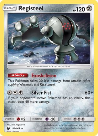 Registeel 096/168 - SM  Celestial Storm Reverse Holofoil