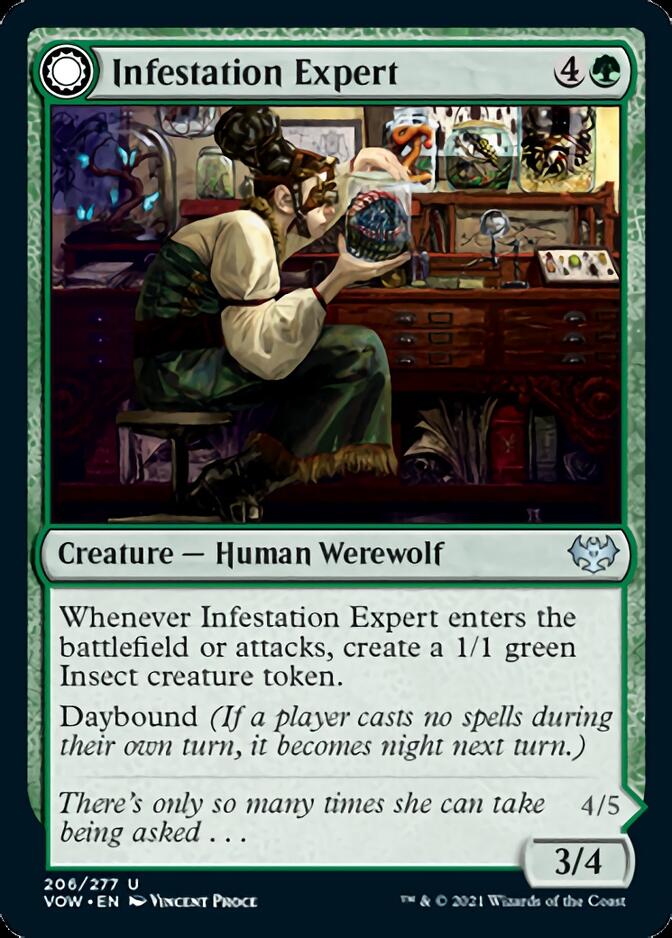 Infestation Expert // Infested Werewolf (VOW-206) - Innistrad: Crimson Vow: (Double Faced Transform)