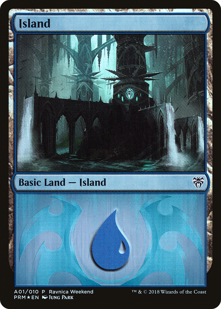 Island (LARP-A01) - GRN Ravnica Weekend Foil