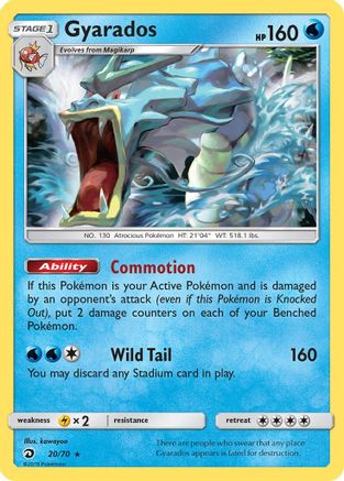 Gyarados 020/70 - Dragon Majesty Reverse Holofoil