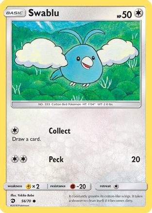 Swablu 056/70 - Dragon Majesty Reverse Holofoil