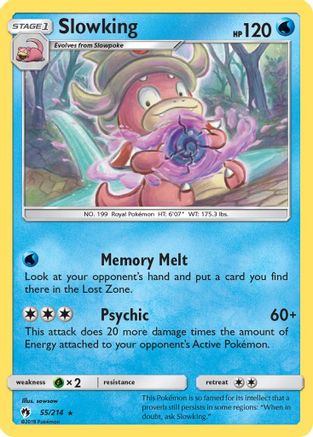 Slowking 055/214 - SM  Lost Thunder Reverse Holofoil