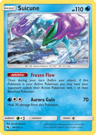 Suicune 059/214 - SM  Lost Thunder Reverse Holofoil