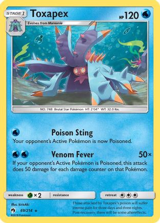 Toxapex 069/214 - SM  Lost Thunder Reverse Holofoil