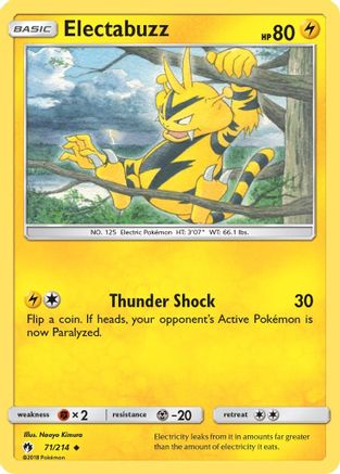 Electabuzz 071/214 - SM  Lost Thunder Reverse Holofoil