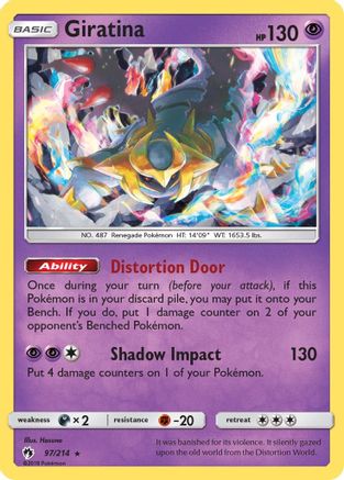 Giratina 097/214 - SM  Lost Thunder Reverse Holofoil