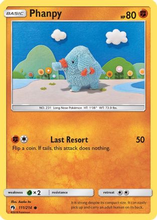 Phanpy 111/214 - SM  Lost Thunder Reverse Holofoil