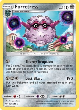 Forretress 124/214 - SM  Lost Thunder