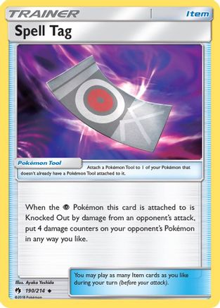 Spell Tag 190/214 - SM  Lost Thunder Reverse Holofoil