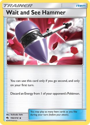 Wait and See Hammer 192/214 - SM  Lost Thunder Reverse Holofoil