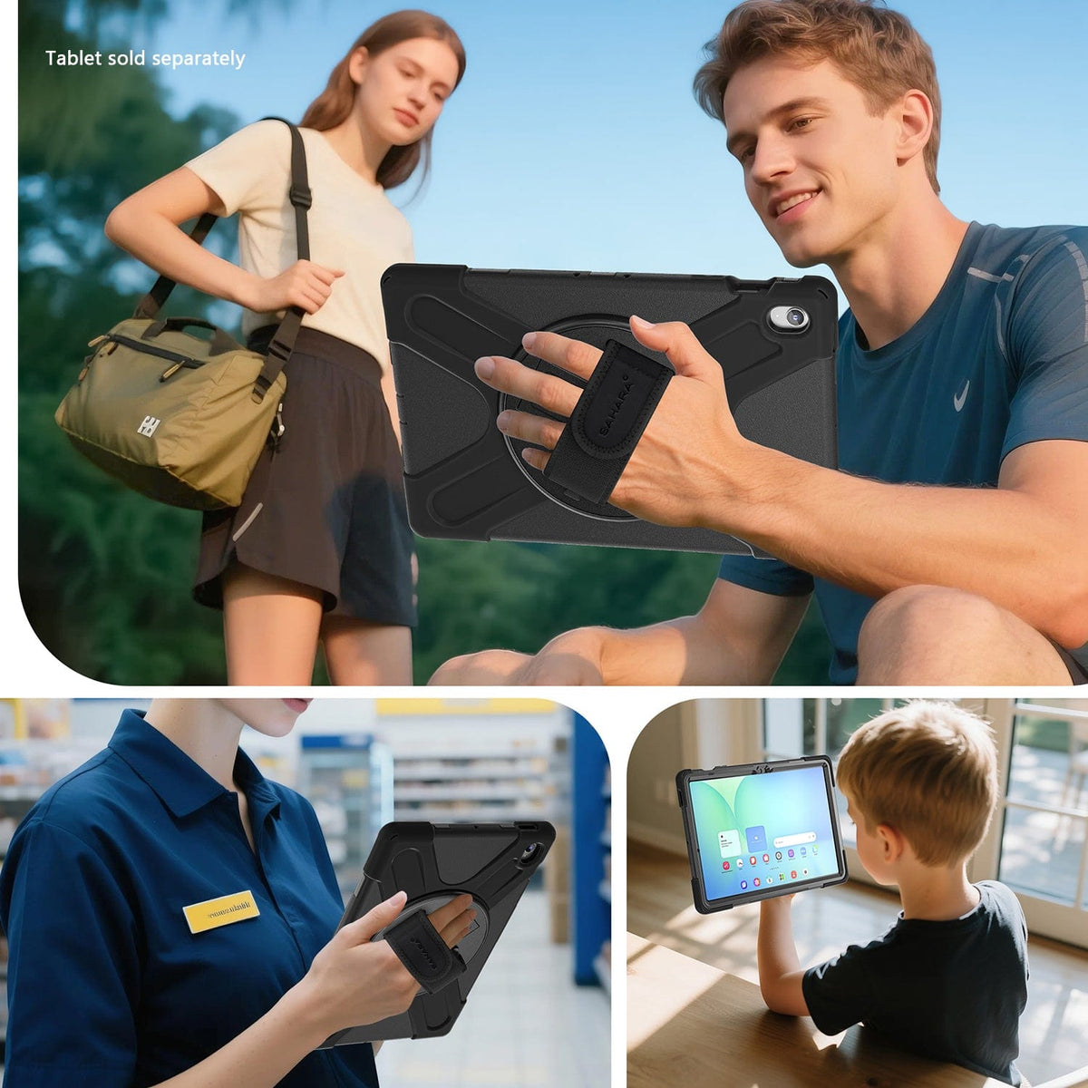 Samsung Galaxy Tab S10 FE+ Case - Heavy-Duty Hand Strap | Raider X Series
