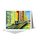 El, Chicago, Greeting Card (#7248A)