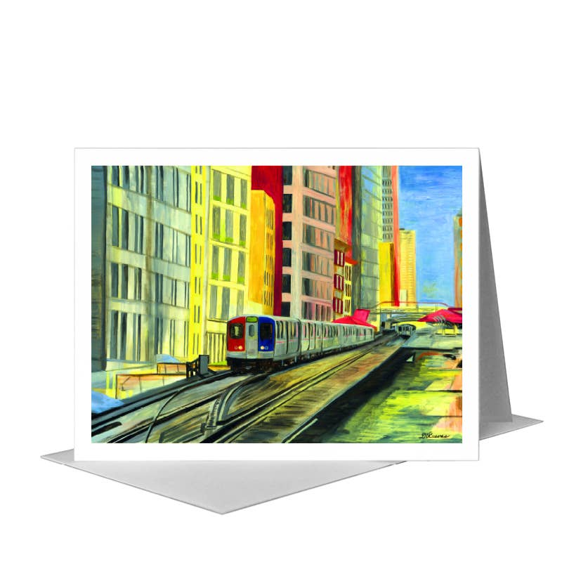 El, Chicago, Greeting Card (#7248A)